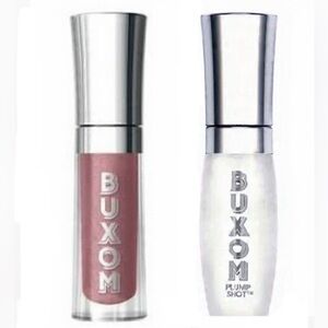 Set of 2 Buxom Lip Gloss Minis: Plump Shot in FILLER & Lip Polish in DOLLY - NIB